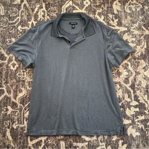 Van Heusen Men's Black Striped Polo Shirt